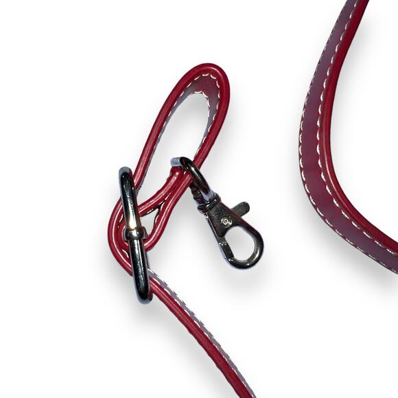 Wilsons Leather Womens Satchel Tote Bag Handbag Purse Red Leather Large - Picture 14 of 16